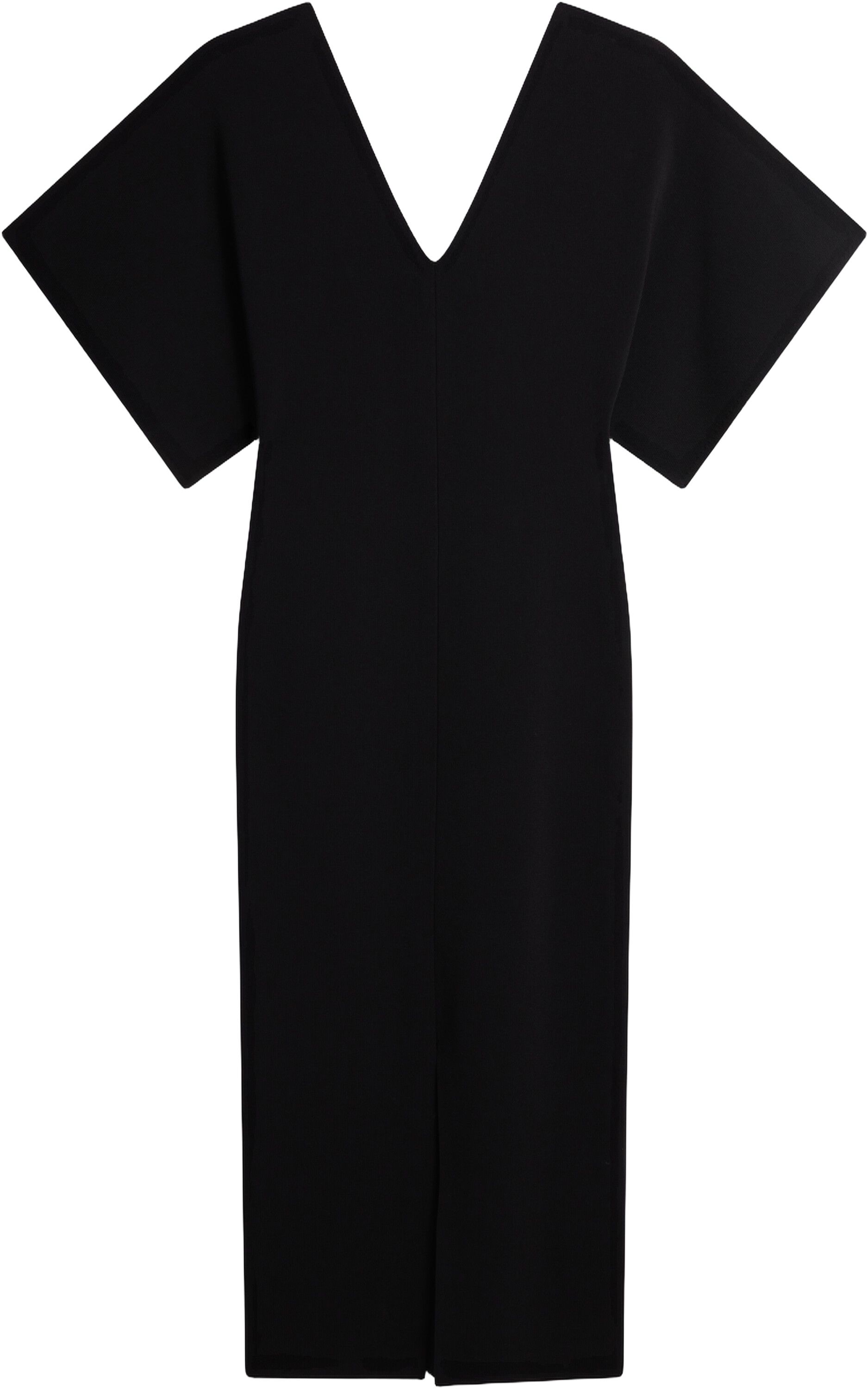 REBEXXA Neck Knitted Midi Dress