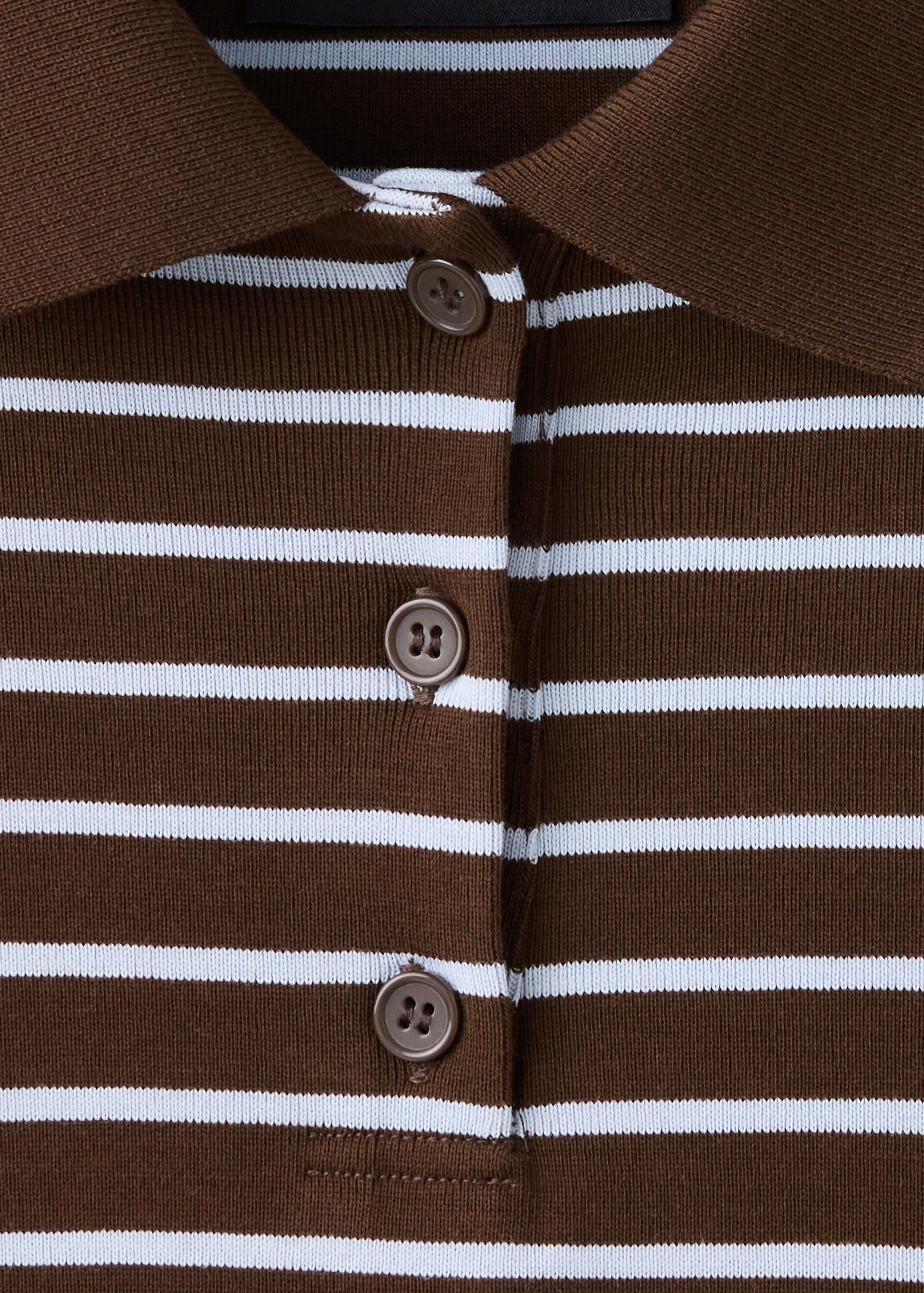 Contrasting stripes cotton polo shi