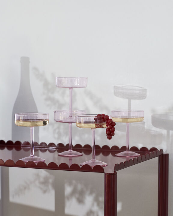 Tint Coupe Glass-Set of 2-Pink