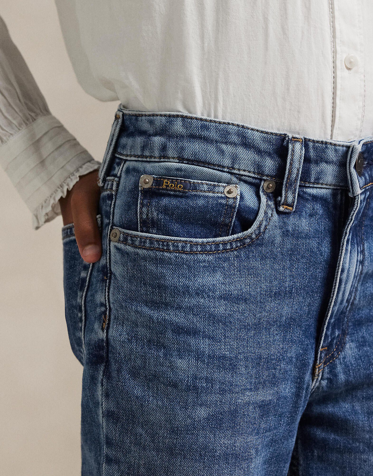Flared Indigo Denim Jean