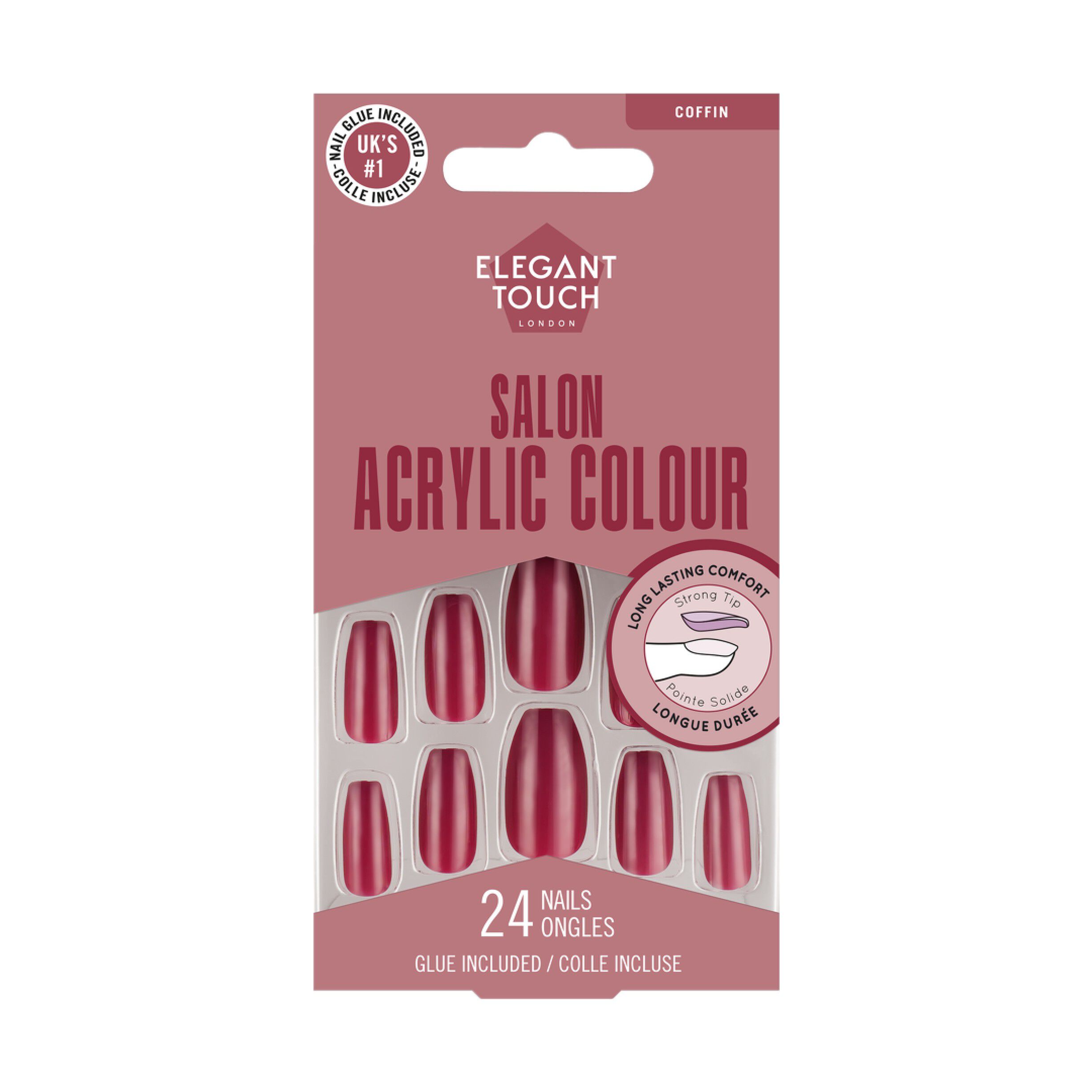 ELEGANT TOUCH COLOUR ACRYLICS BERRY