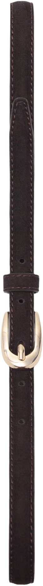 Thin suede leather belt