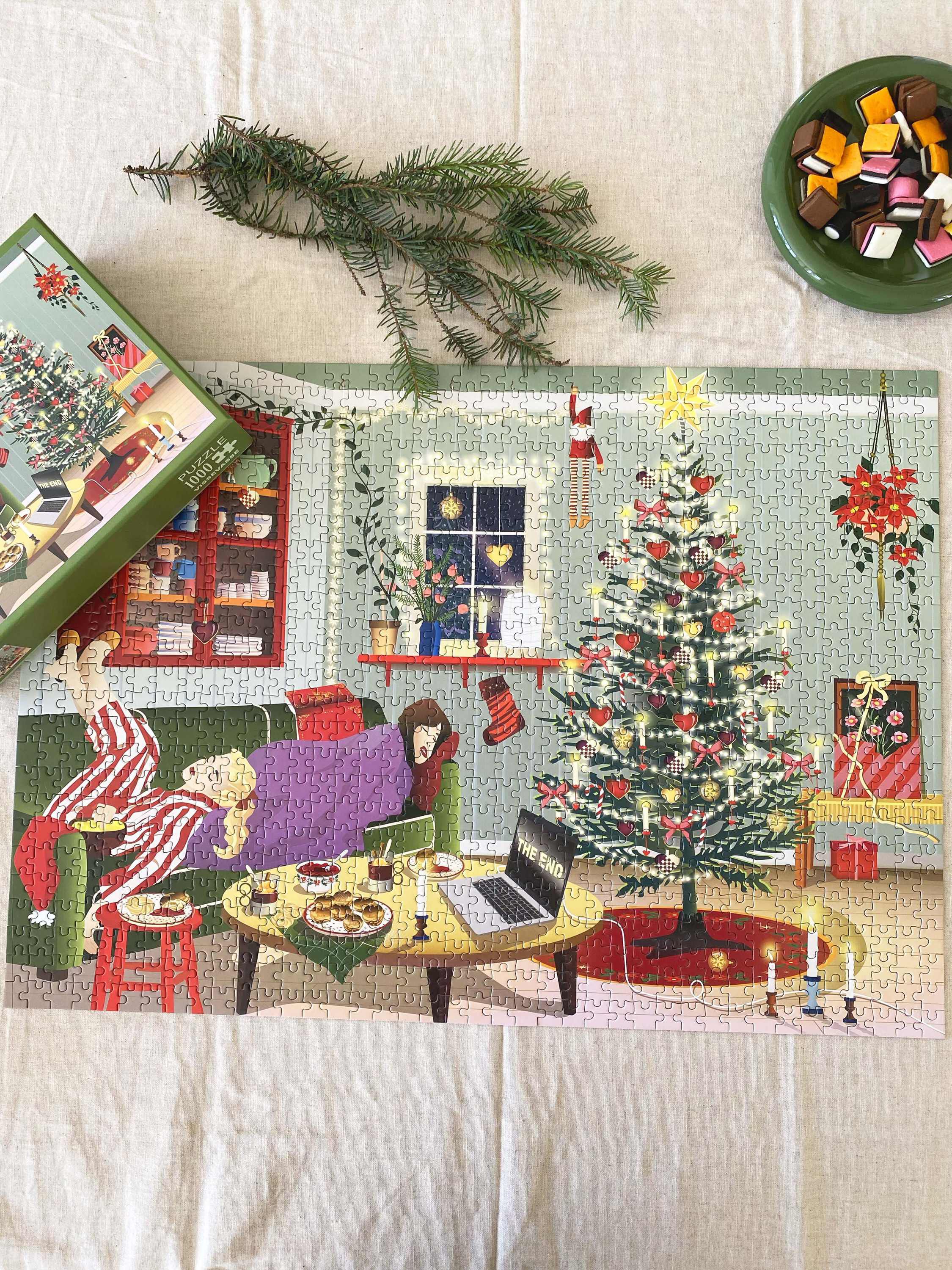 LAZY CHRISTMAS - puslespil med 1000 brikker