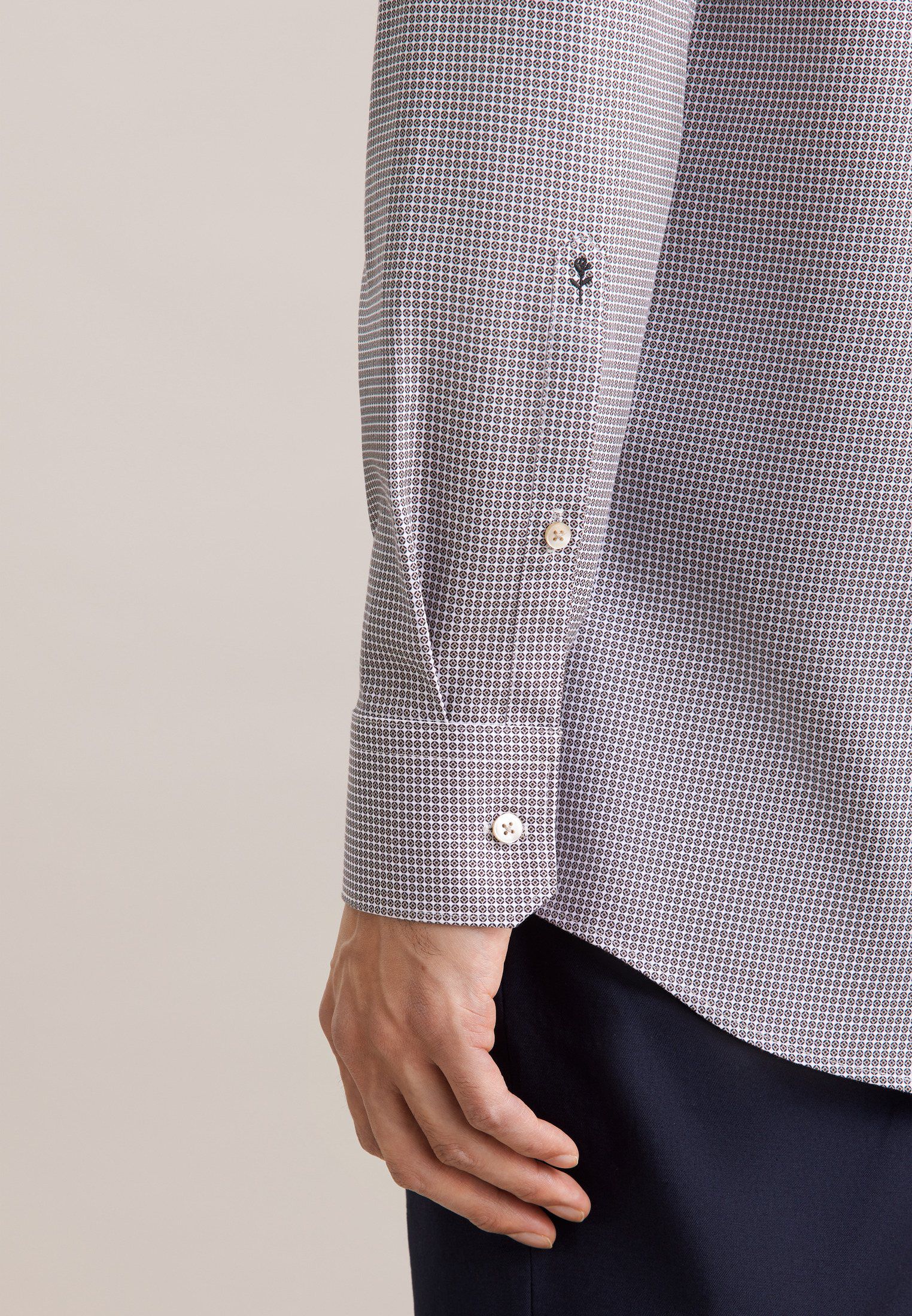 Business shirt Regular 1/1 Kent-Collar Print