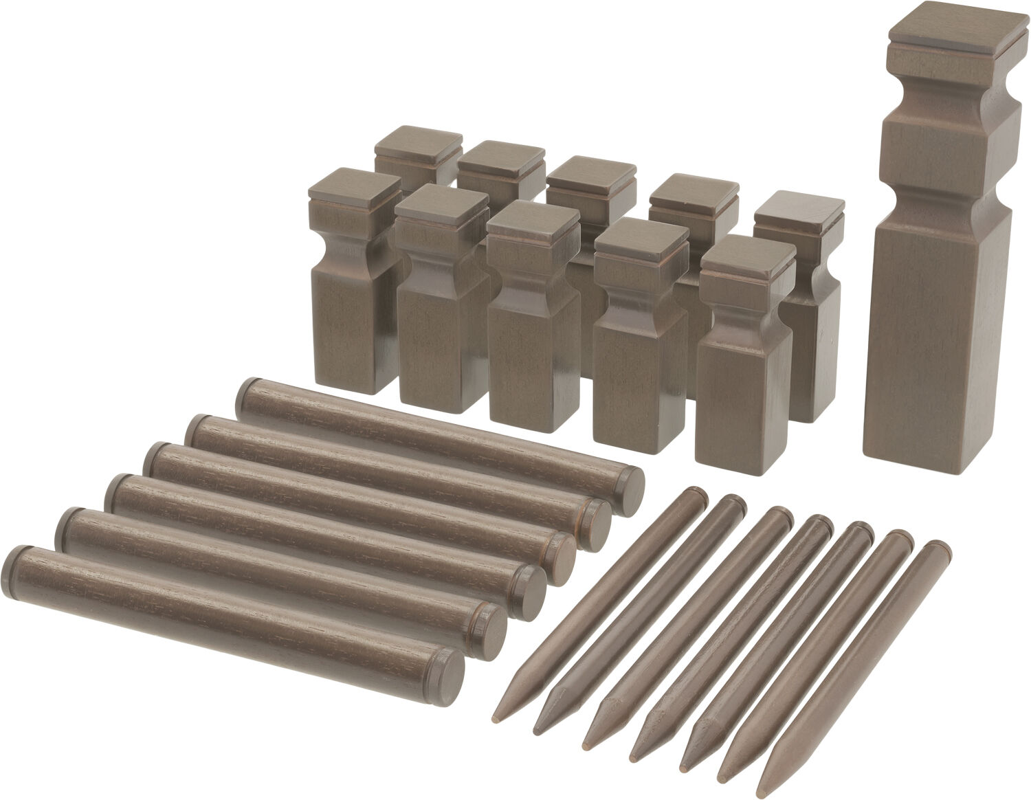 Kubb Gr&aring;/Brun Gummitr&auml;