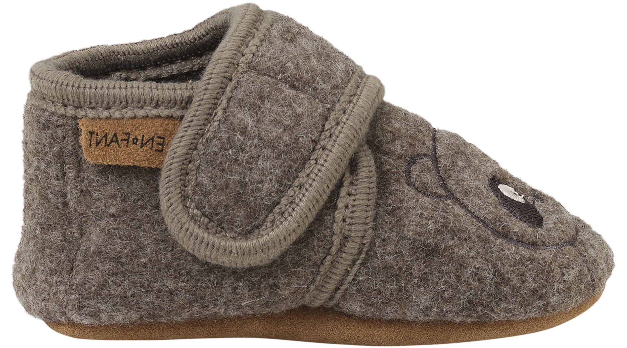 Wool Slippers w. Embroidery