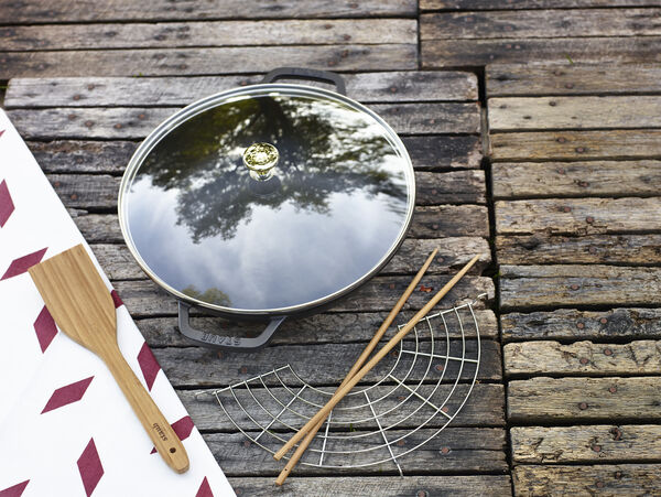 Wok +GL 30 Svart Rund Gjutjärn