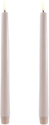 LED taper candle, Beige, Smooth