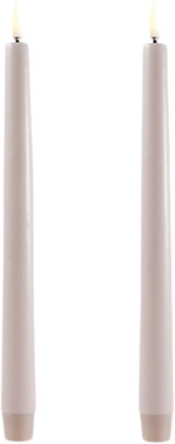 LED taper candle, Beige, Smooth