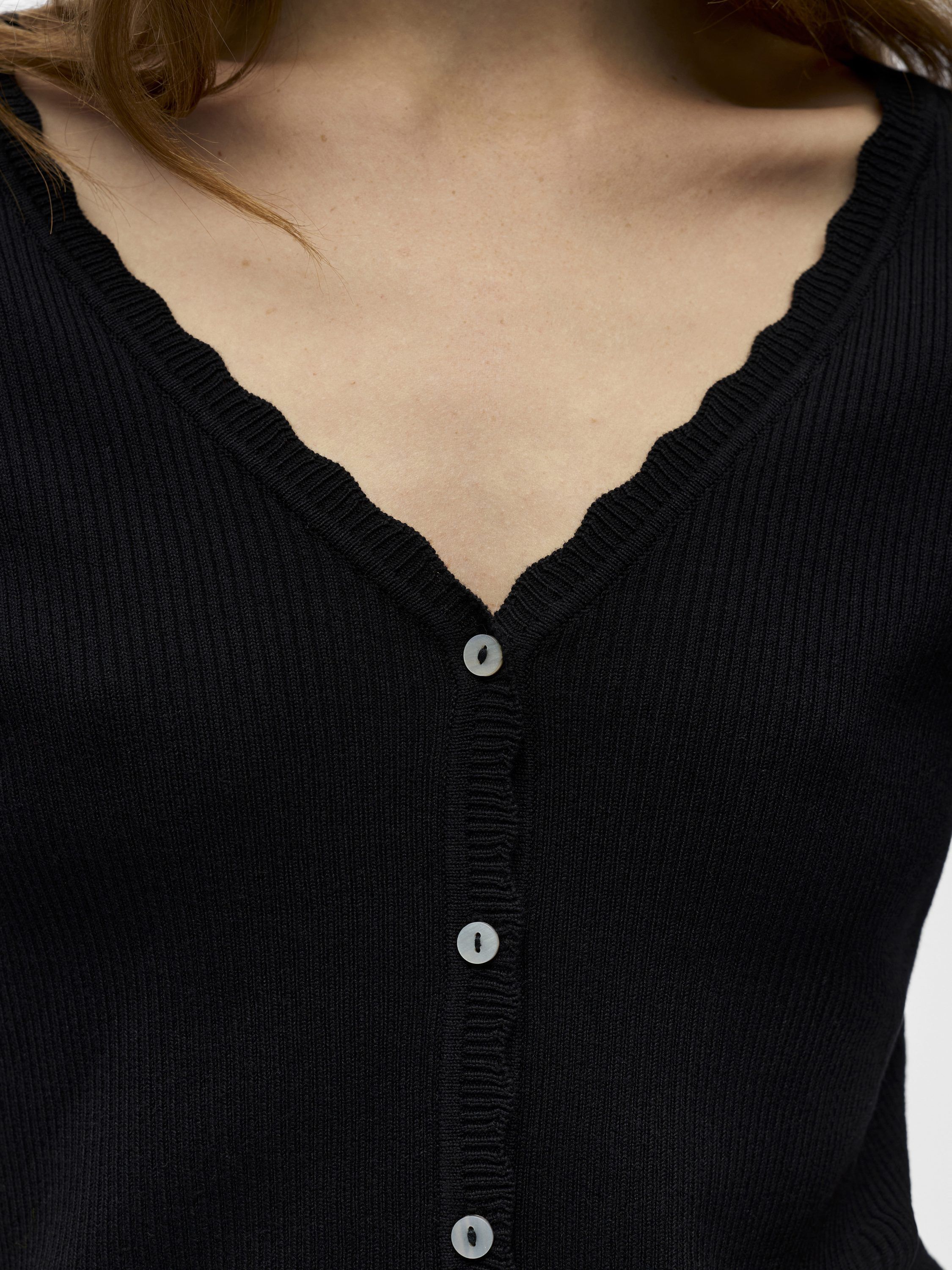 Objkelly S/S Re V-Neck Cardigan Noos