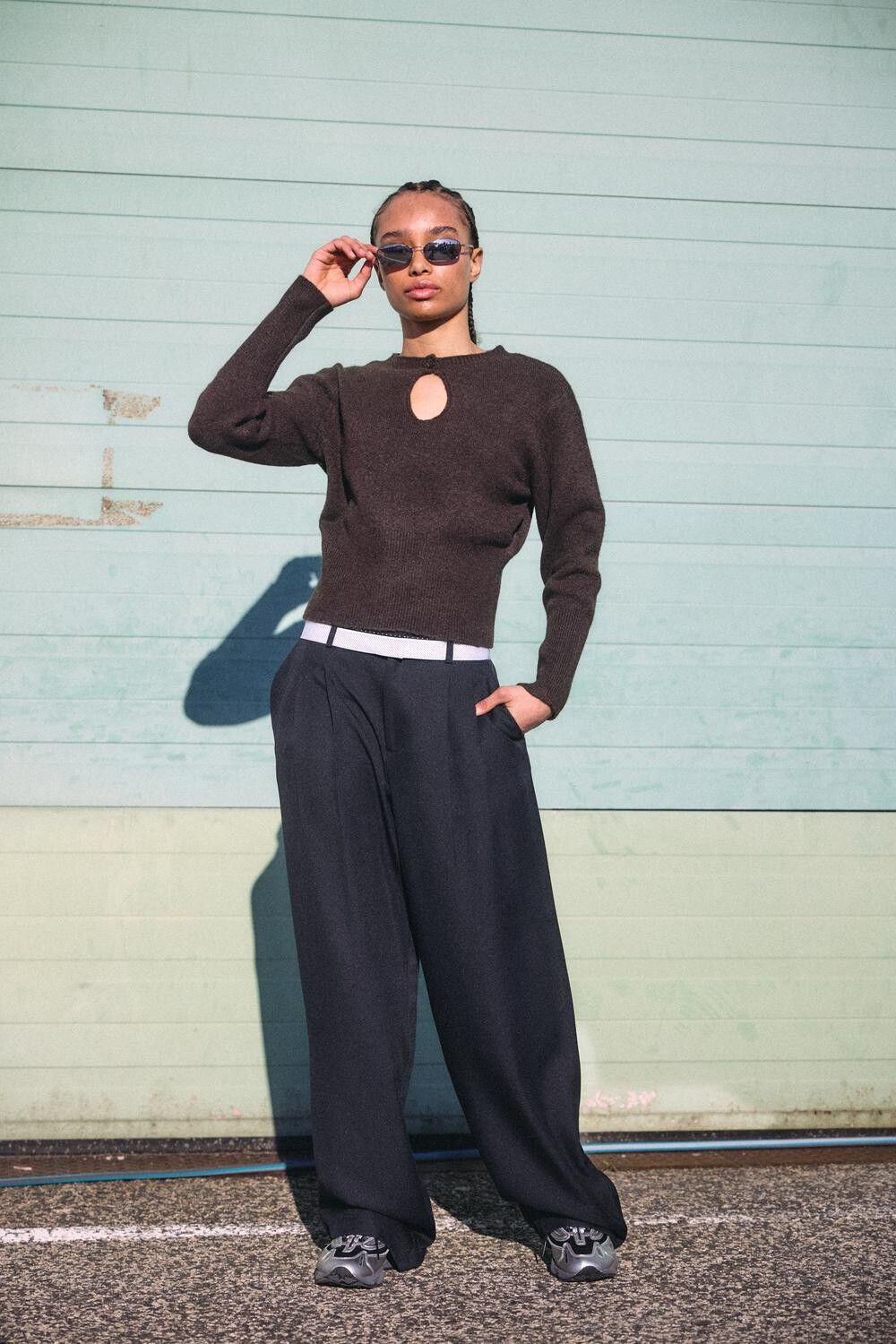 Nmsloan L/S O-Neck Keyhole Knit