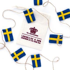 Lille flagranke med 10 Svenske flag