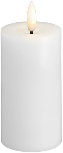 Moods & More - LED Pillar Candles, Silk, Melted, Classic white, 49x100