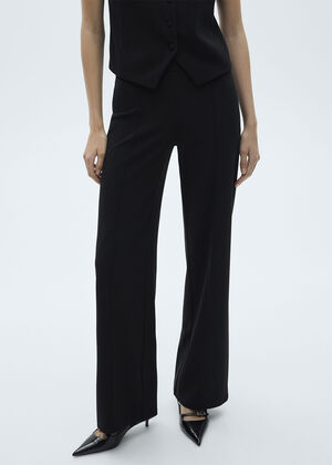 Straight knitted trousers
