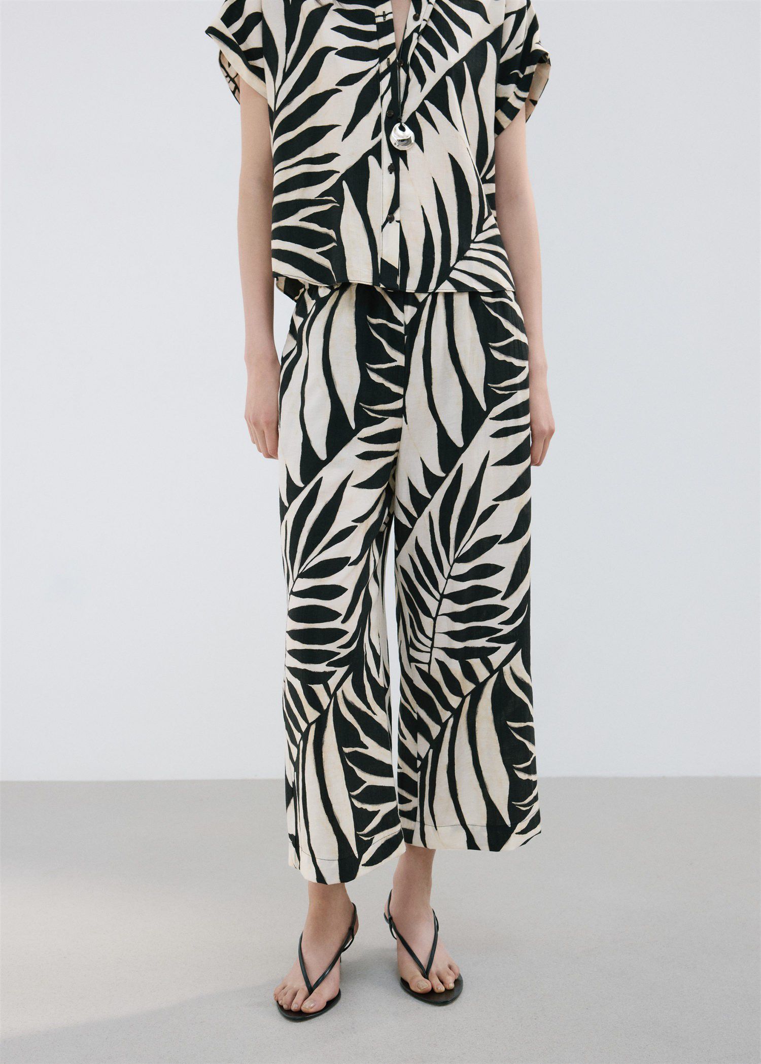 Tropical print trousers