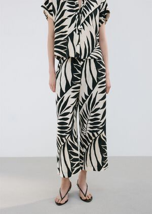 Tropical print trousers
