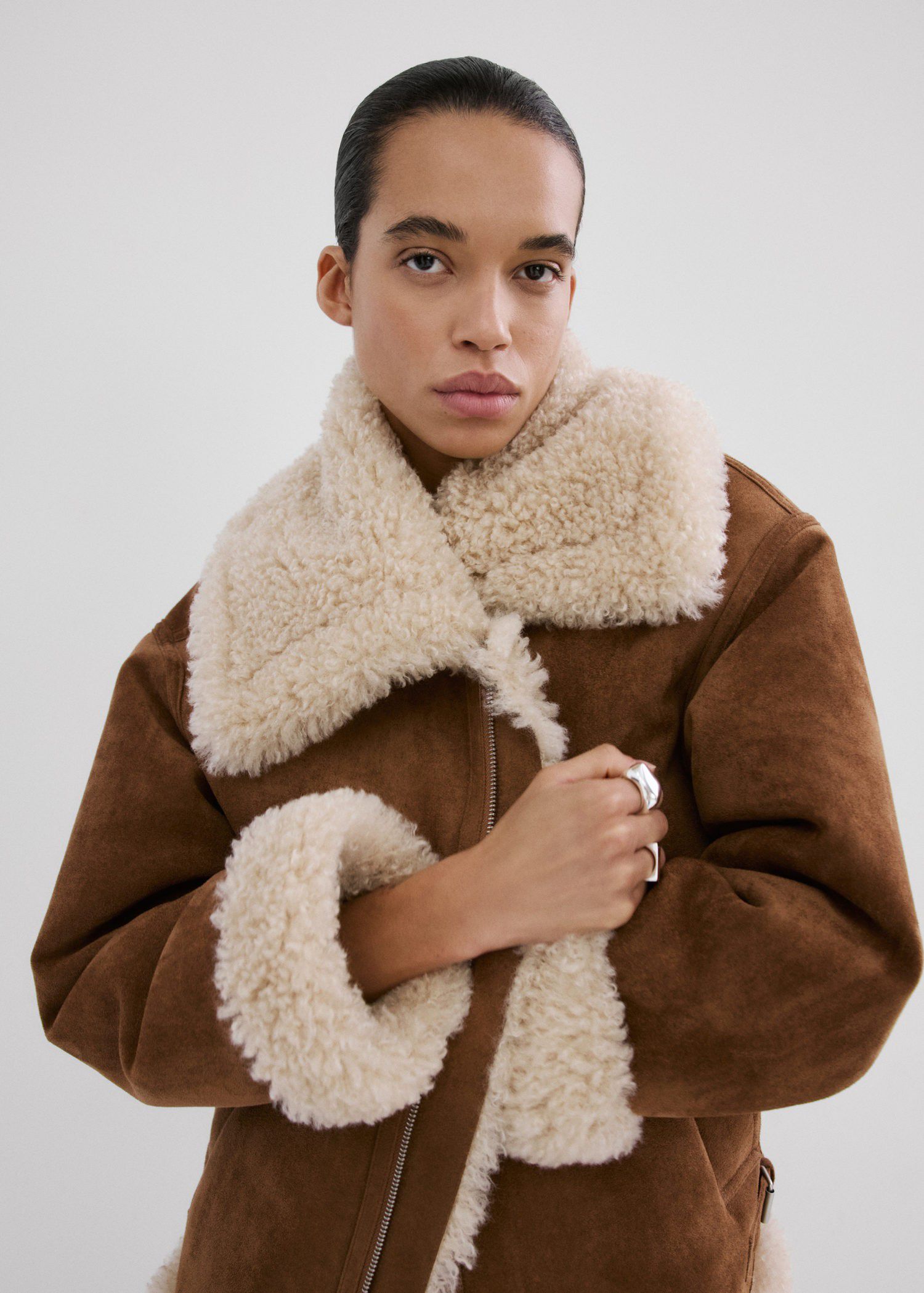 Double-faced shearling jacket