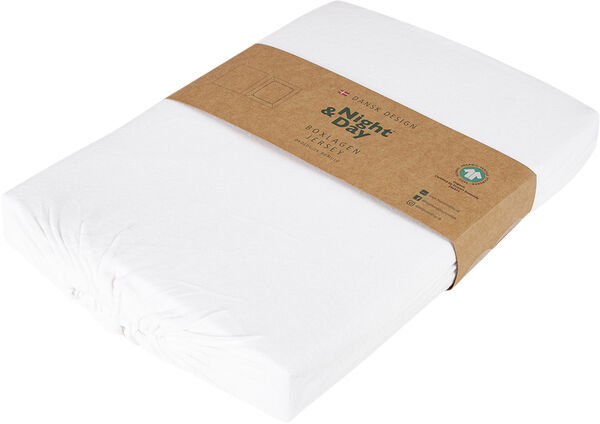 Økologisk boxlagen, jersey - GOTS, hvid