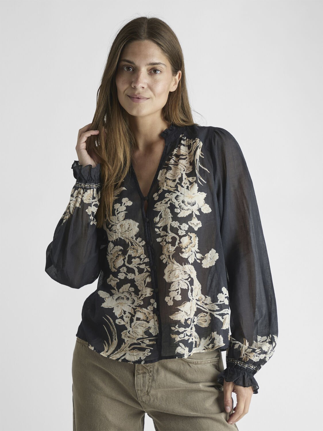 Brise Printed Voile Blouse