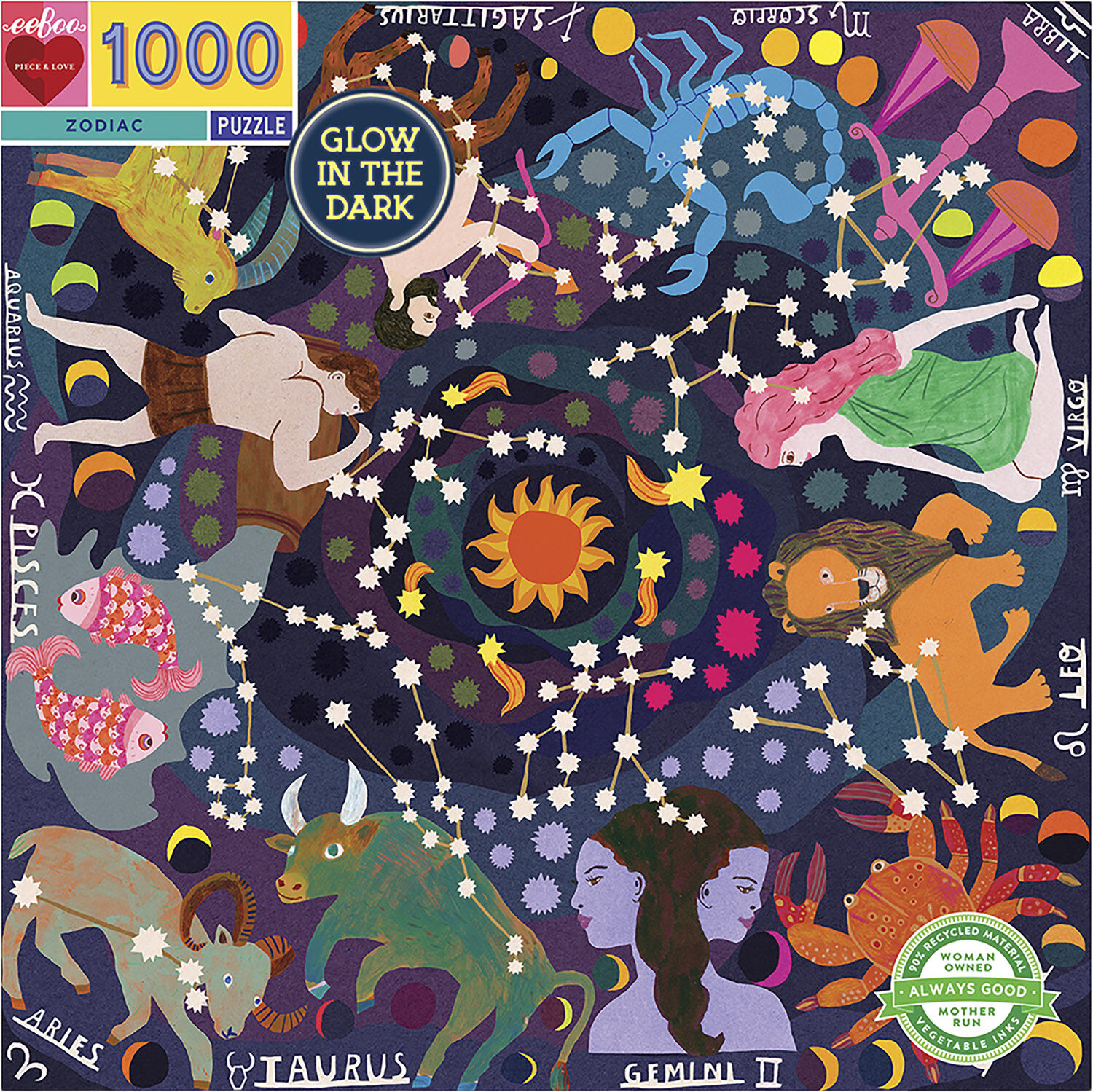 eeBoo - Puslespil 1000 brk - Zodiac
