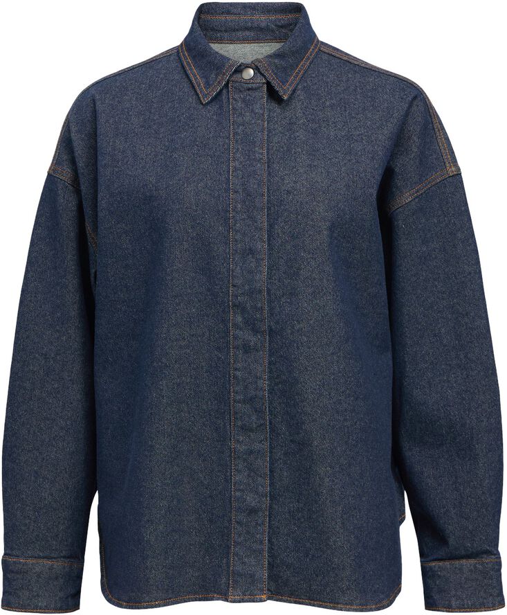 OBJSOLE MAE L/S LO DENIM SHIRT NOOS