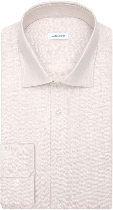 Flannel shirt Slim 1/1 Kent-Collar Herringbone