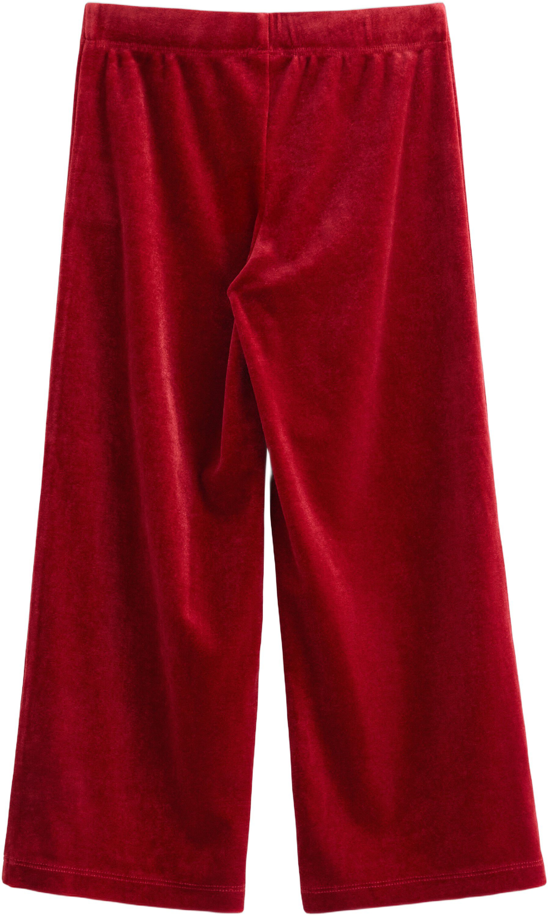 Soft trousers in velvet with an ela
