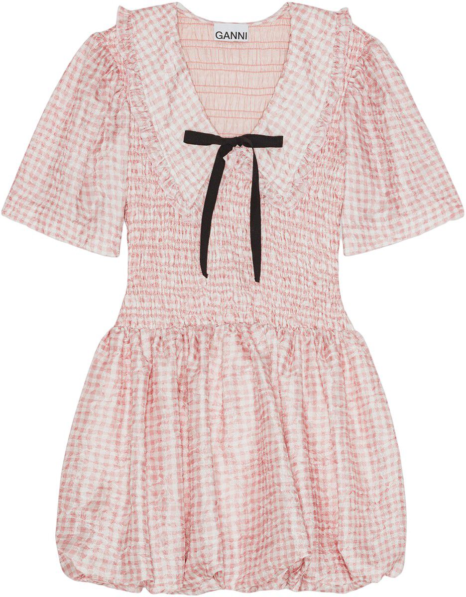 Shibori Pleat Mini Smock Bubble Dre