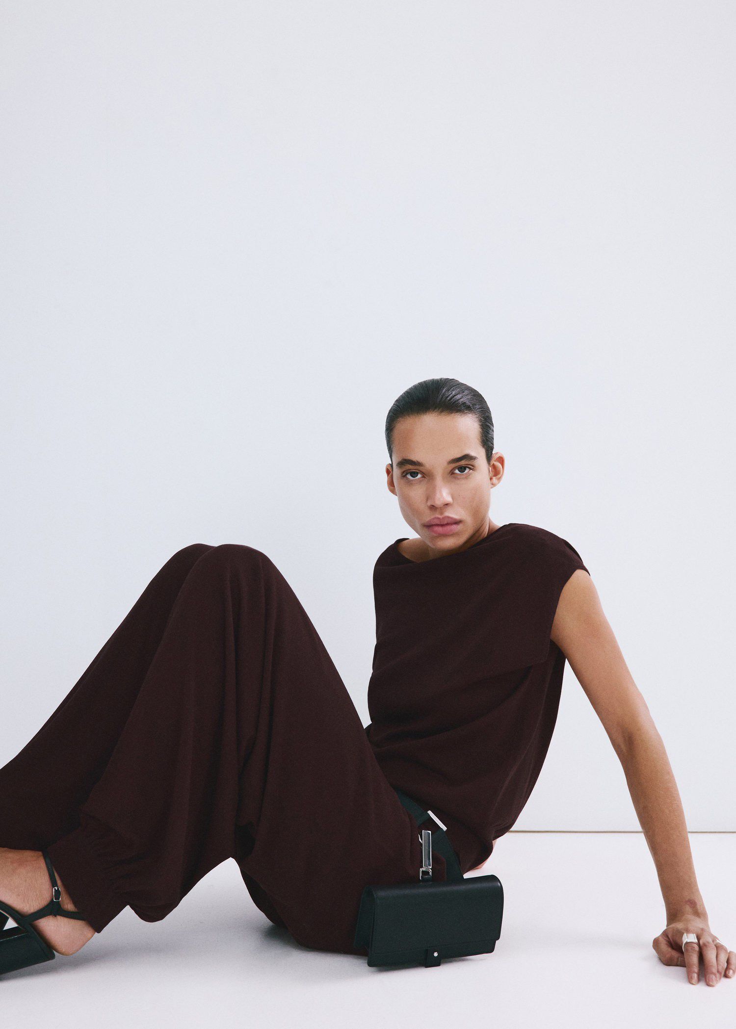 Balloon knit trousers