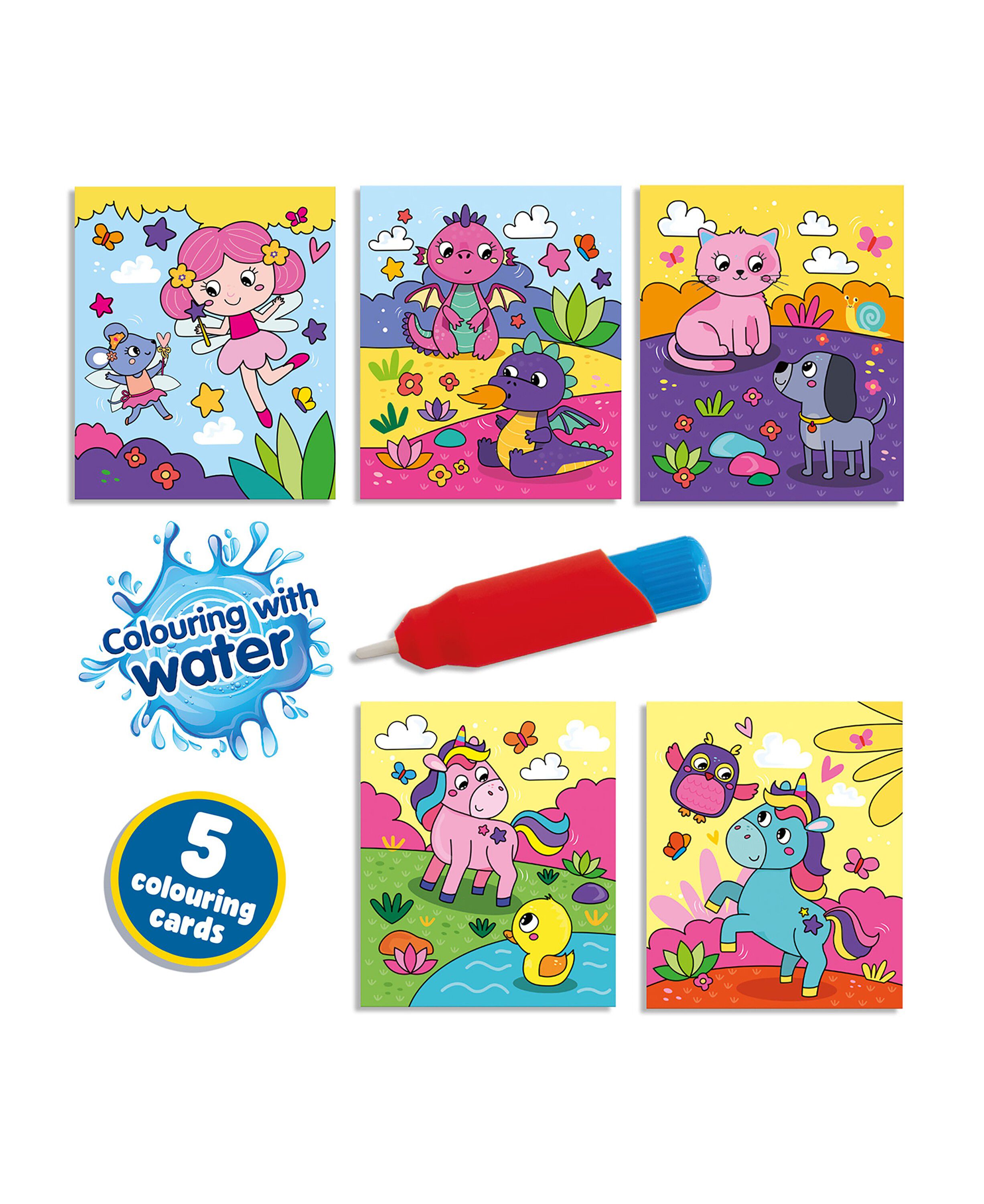 SES Creative - Farv med vand - Fantasi malebog