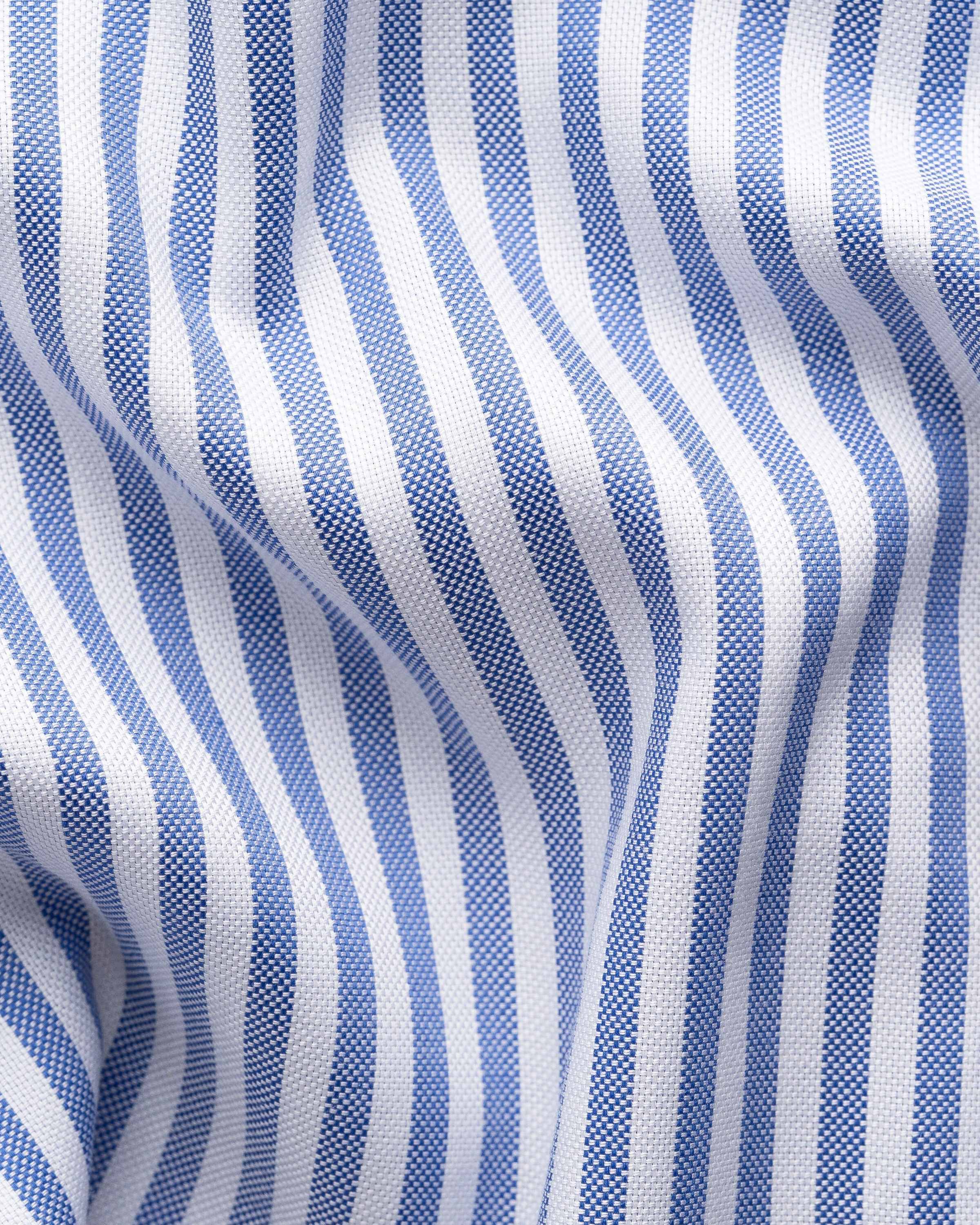 Slim Fit Mid blue Striped Signature Oxford Shirt