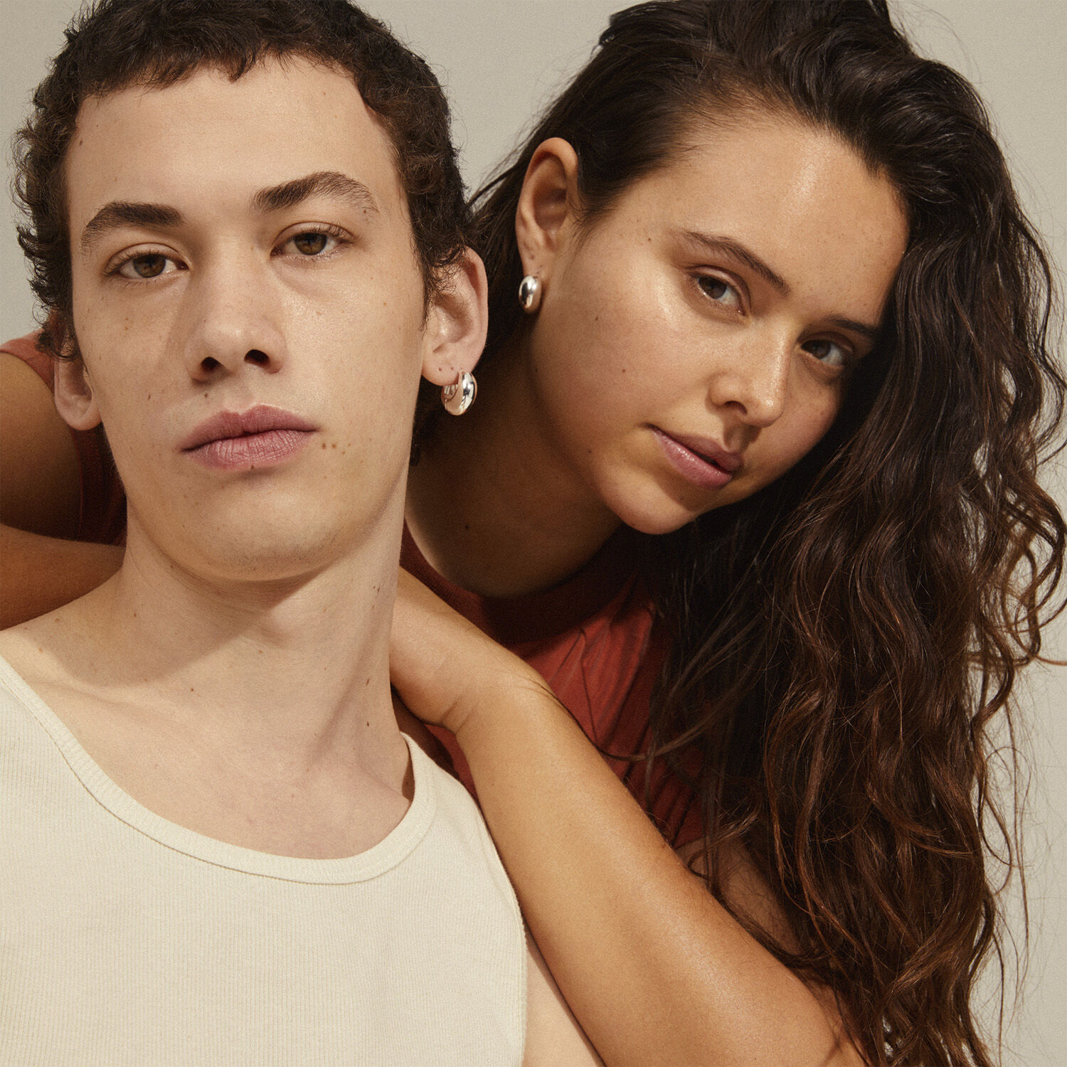 IOANNA recycled chunky hoops silver-plated