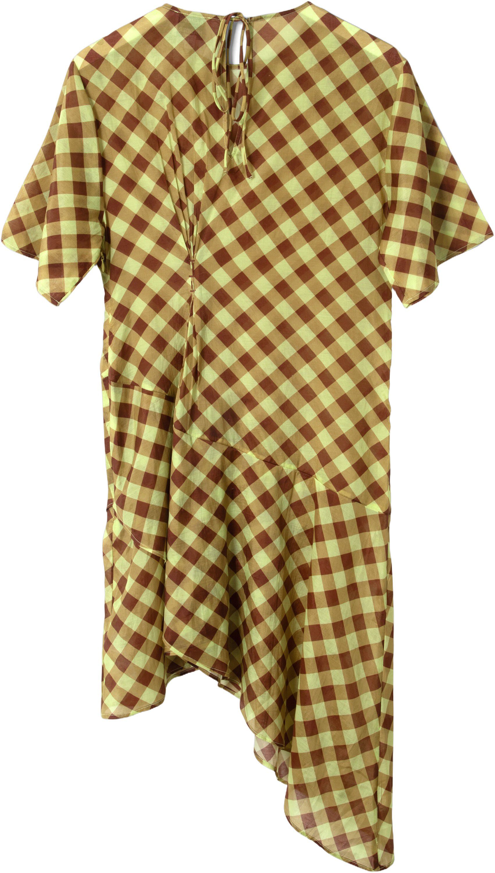 HARMONY MIDI DRESS - CHOC AVO GINGHAM