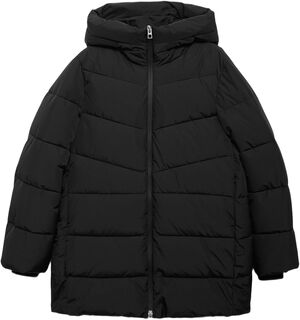 Hood quilted coat