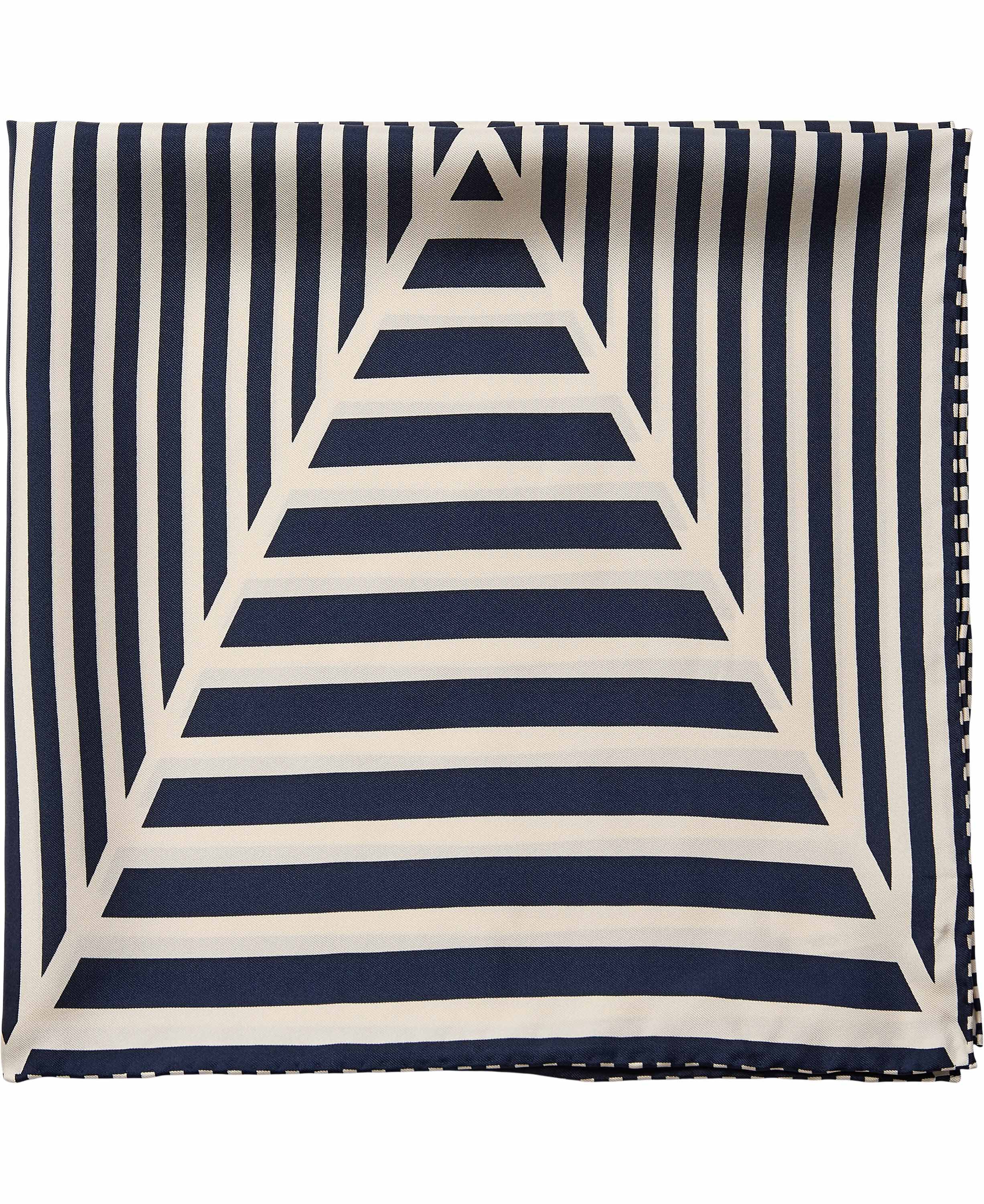 Geometric Scarf 100% Silk - 61x61cm