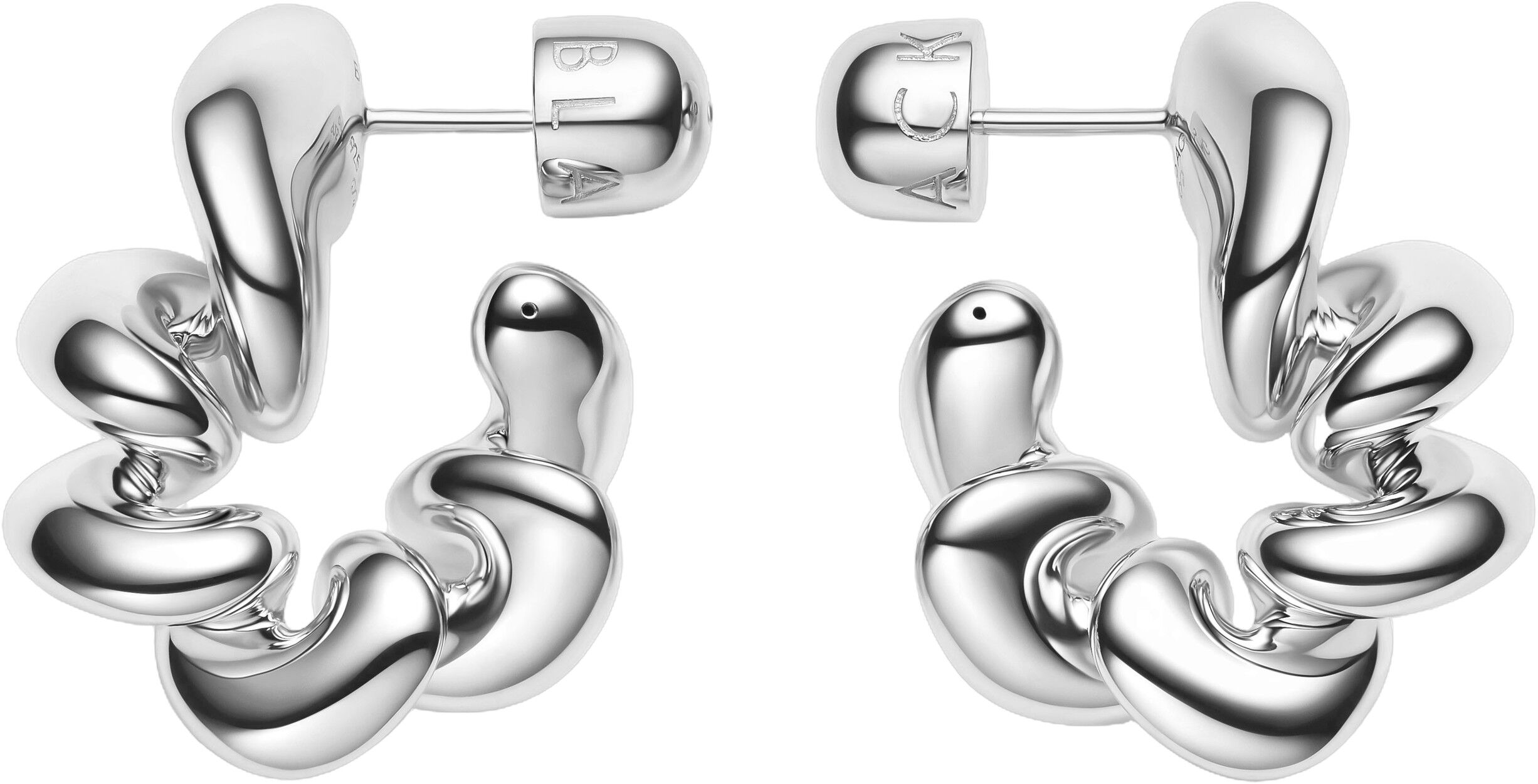 Coil Hoops Medium Silver - PAIR