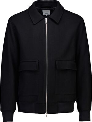 Wool look zip-through jacket