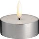 Moods & More - LED Melted tealight, Metal silver finish, 63x25 mm