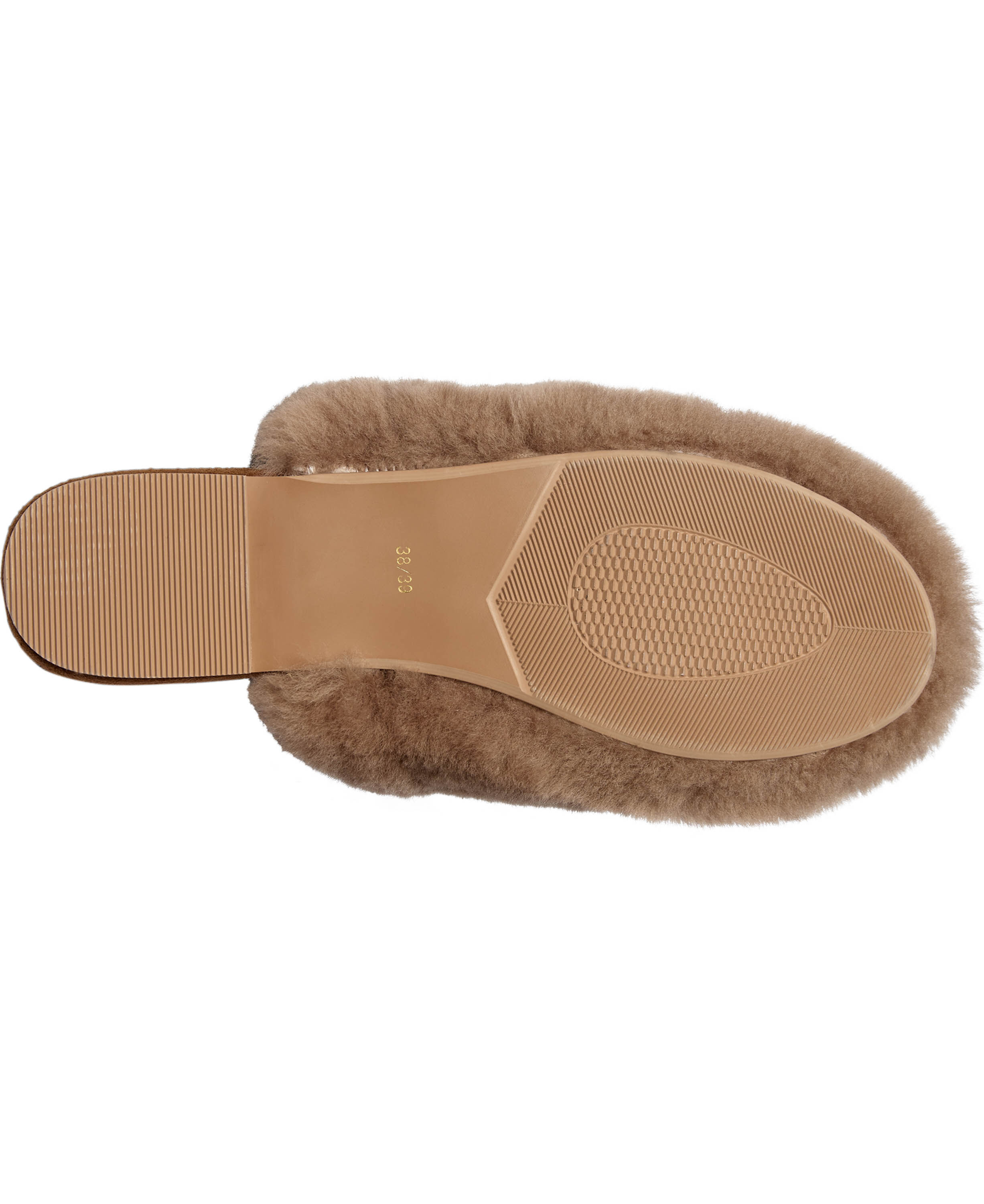 Slipper in Real sheepskin - Brown