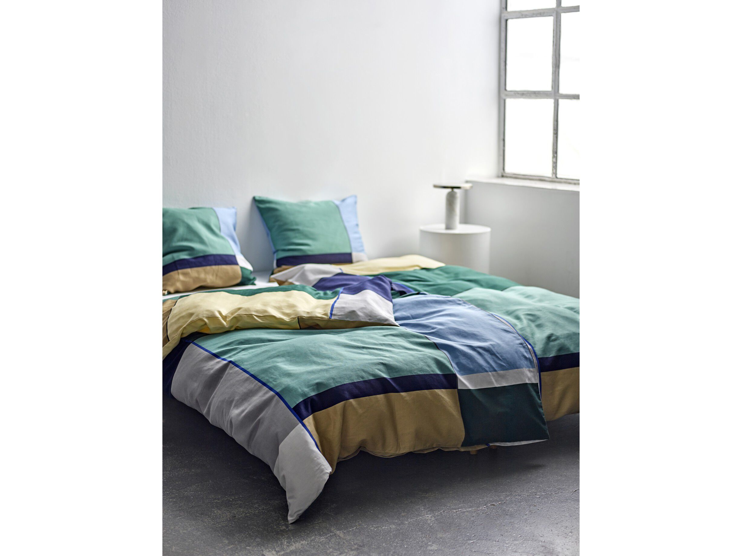 P&aring;slakanset 140x200 Colour Block Lavender