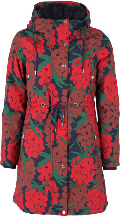 Danenora AOP Winter Parka Dk Red MAXIBERRY