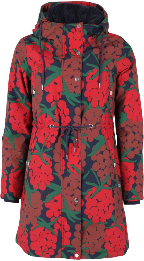 Danenora AOP Winter Parka Dk Red MAXIBERRY