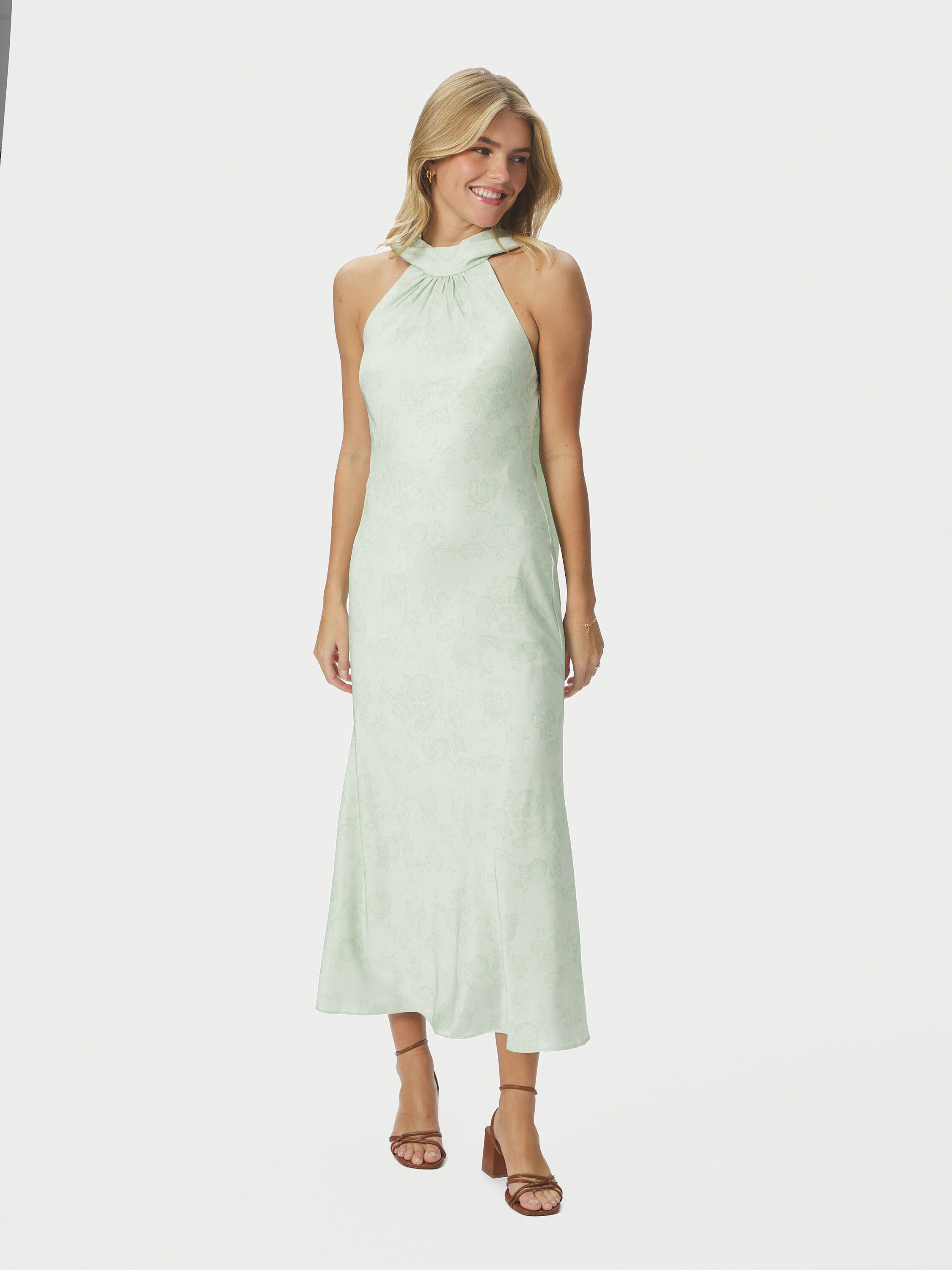 Fiona Pattern Satin Dress