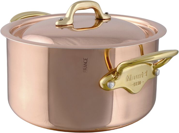 Gryta med lock M'150B 3,2 liter Koppar/Stål