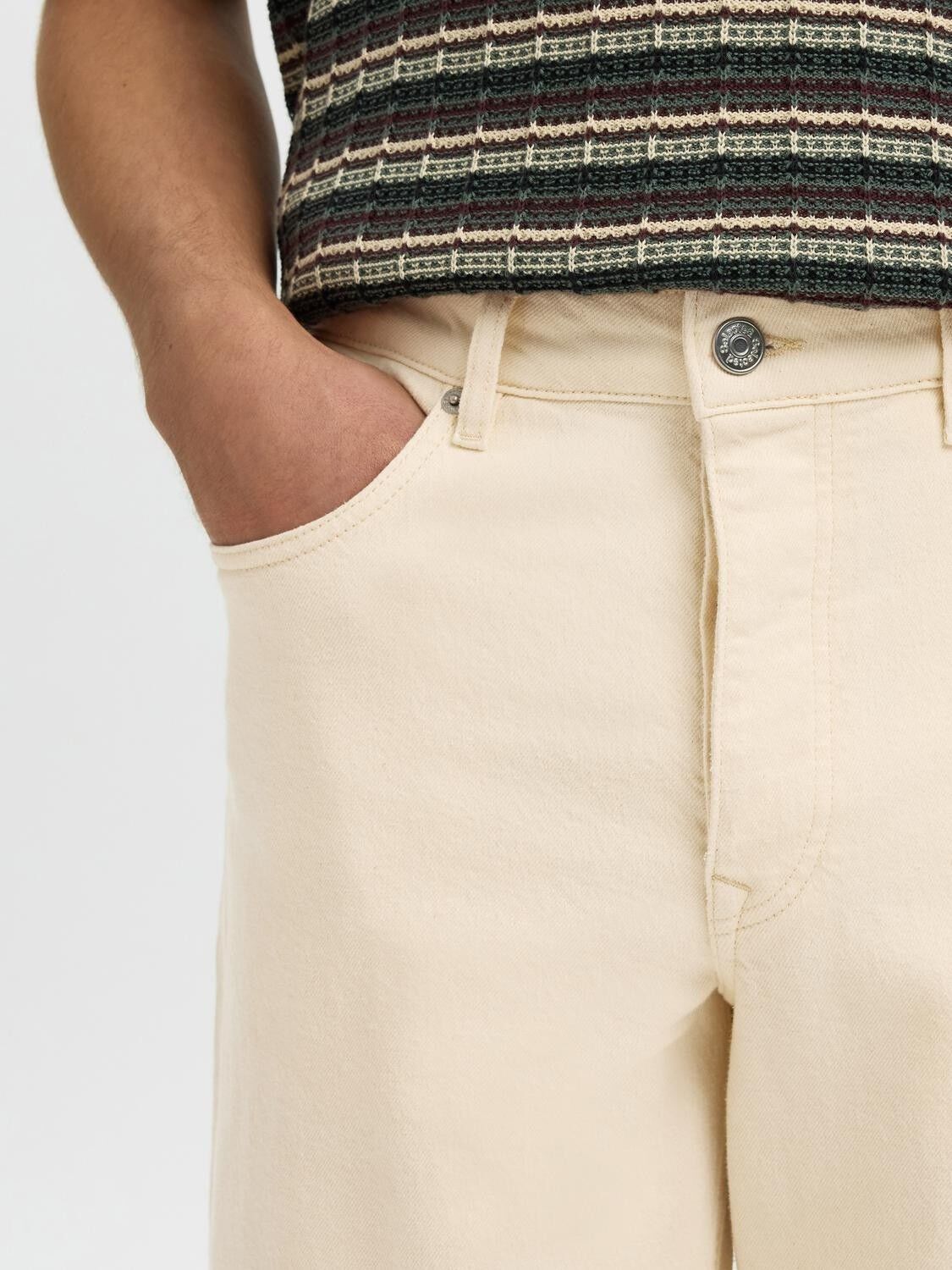 Slh220-Loose Ben Summer Ecru 611 Jeans