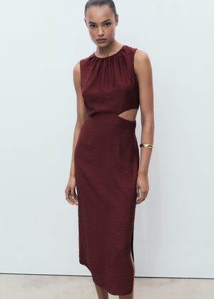 Printed dress with cut-out