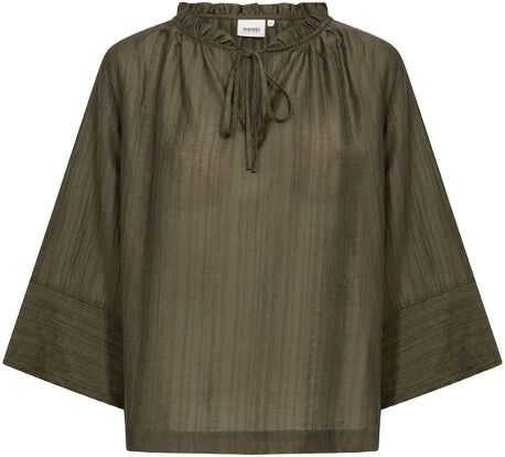 Curvy WA-AIMI 1 Bluse M&oslash;rk brun