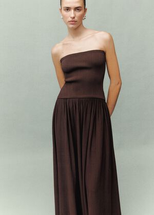 Combined strapless dress