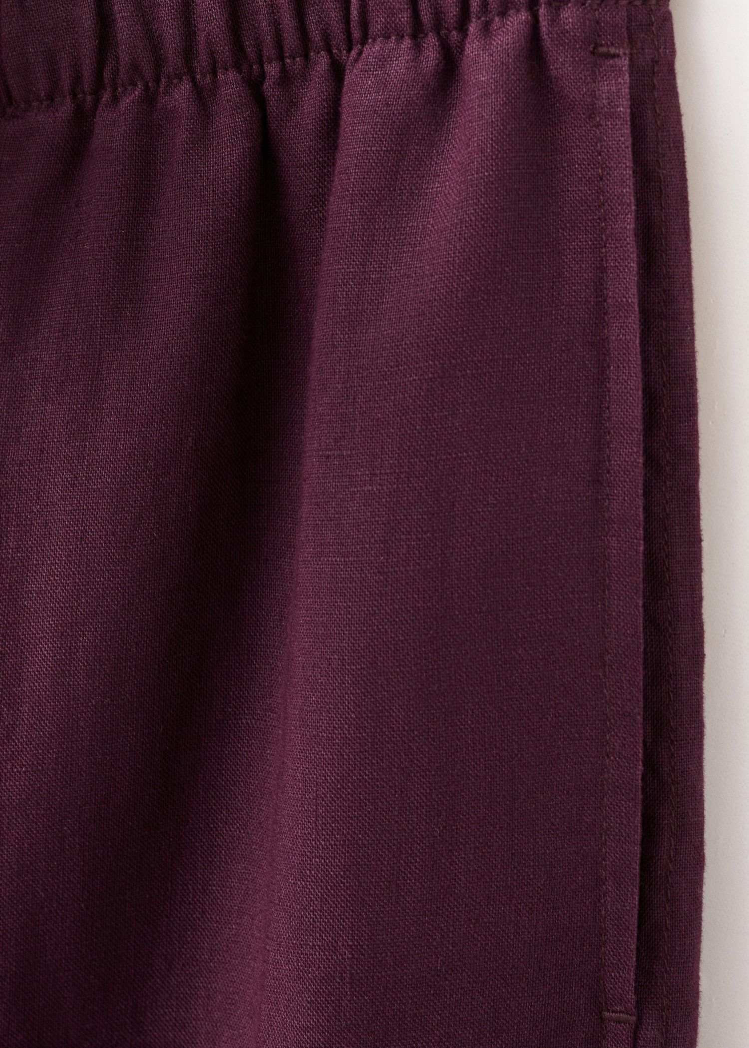 Straight linen-blend trousers