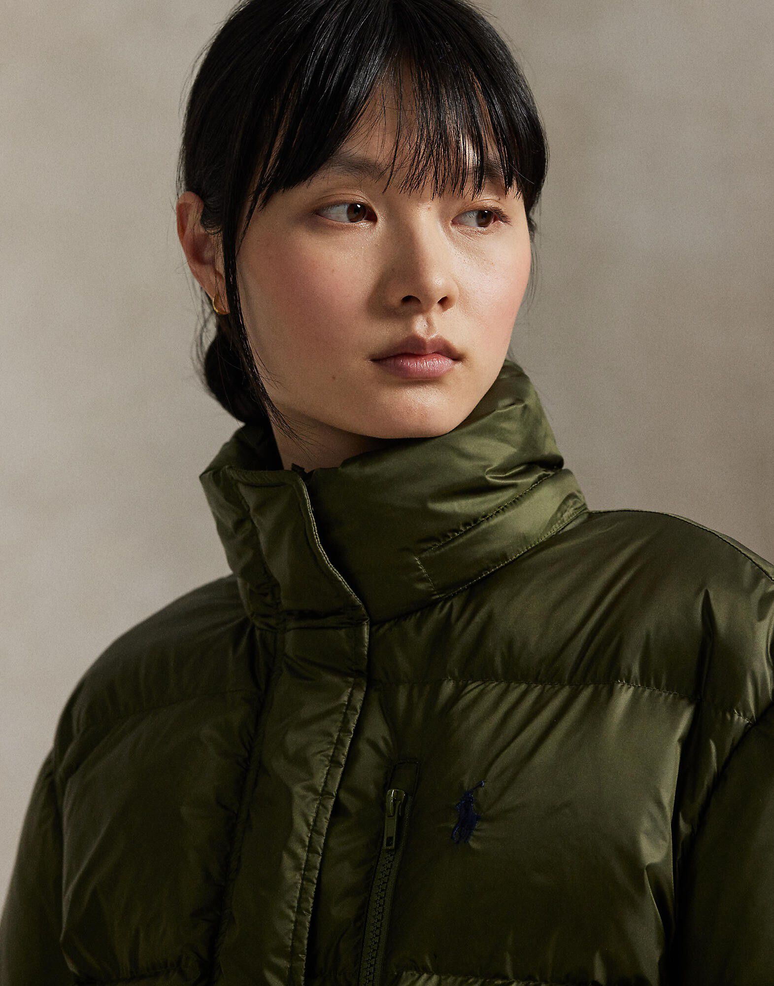 Water-Repellent Quilted Down Jacket